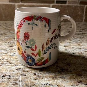 Anthropologie Starla Halfmann C Monogram Mug